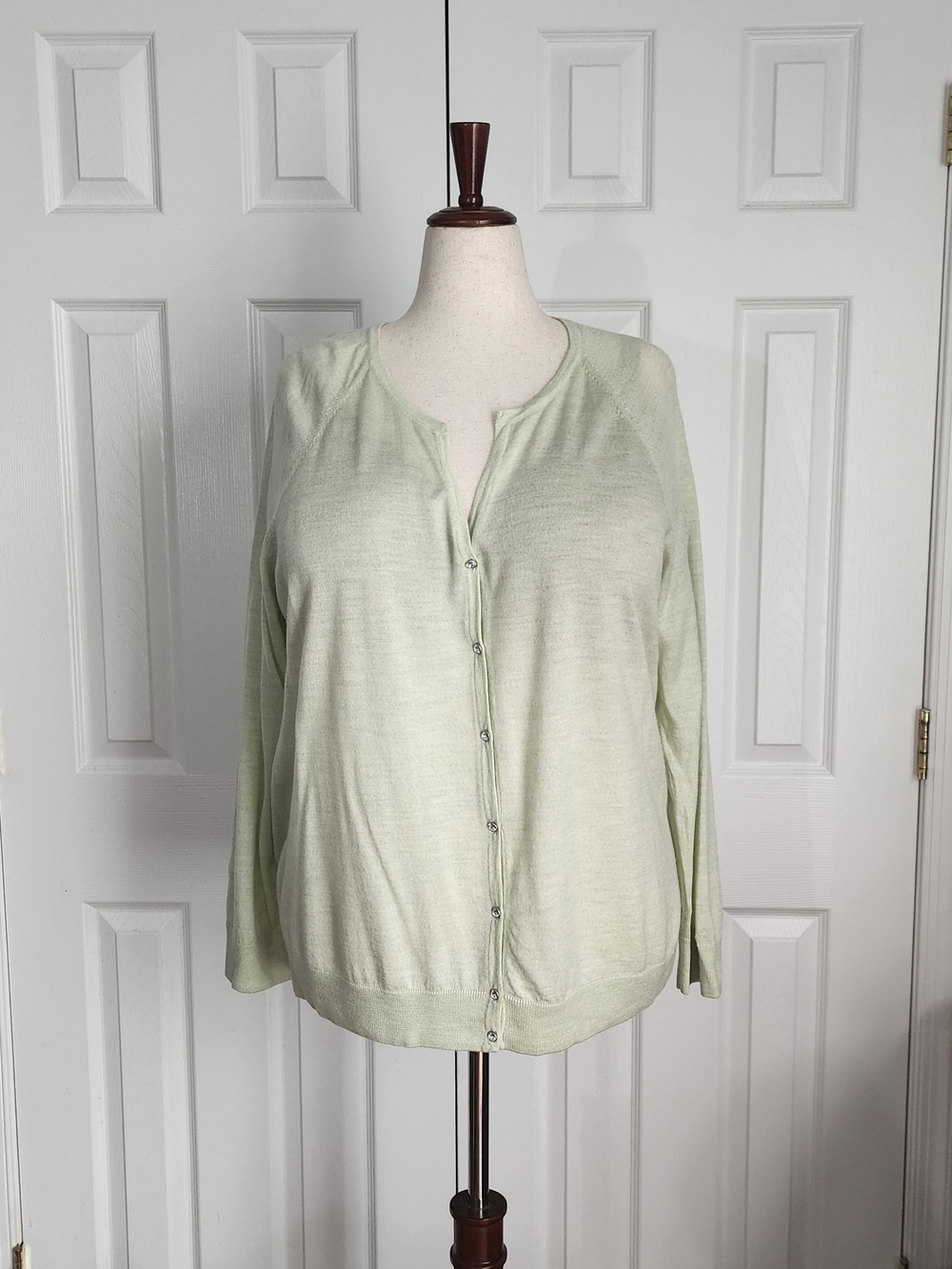 Light Green Button-Front Women's Top
